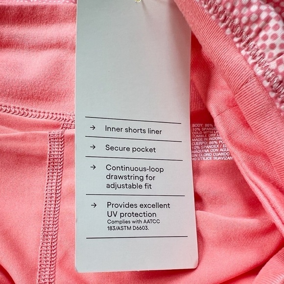 NWT All In Motion Gradient Dot Girls Skort Coral Pink Orange White XL 14/16 - Picture 5 of 5